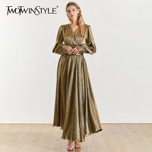Load image into Gallery viewer, V Neck Lantern Long Sleeve High Waist